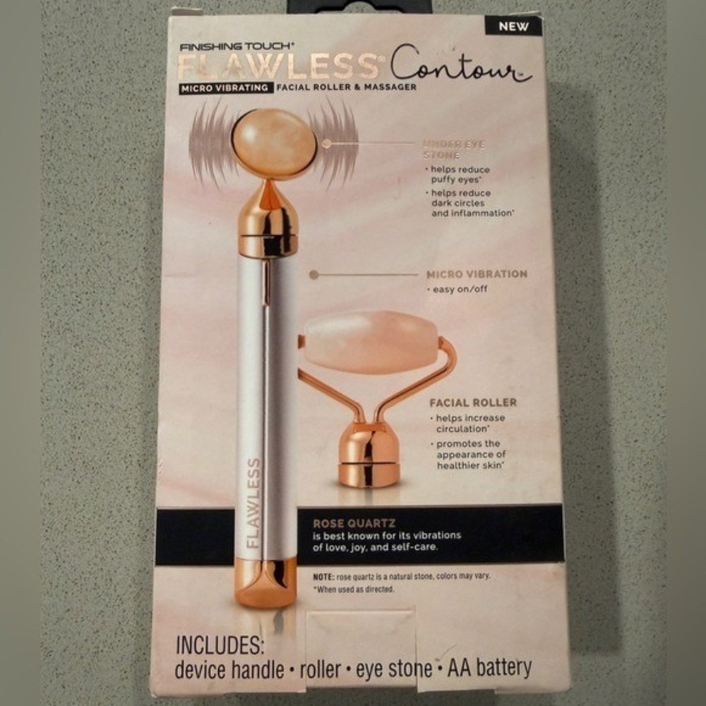 Finishing Touch Flawless Contour Micro‎ Vibrating Facial Massager Rose Quartz